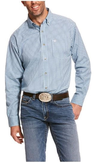 Ariat Men's Sky Blue Pro Series Adamsen Stretch Classic Fit Shirt 10028890