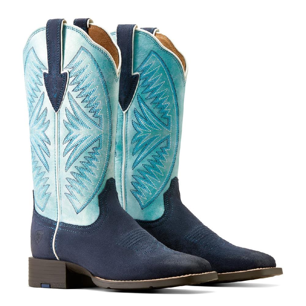 Ariat Midnight In Marfa Roughout/Coastal Blue Round Up Ruidoso Women's Western Boots 10051062
