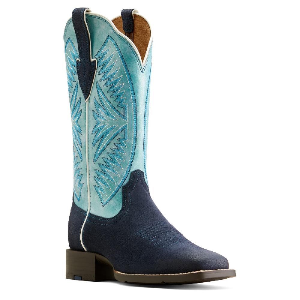 Ariat Midnight in Marfa Roughout/Coastal Blue Round Up Ruidoso Women's Western Boots 10051062