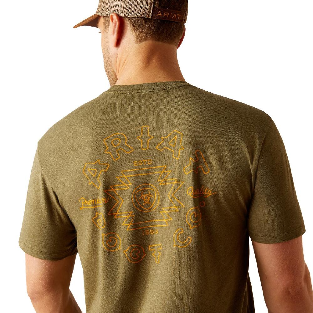 Ariat Military Heather Ariat Bisbee Circle Men's Short Sleeve T-Shirt 10051390