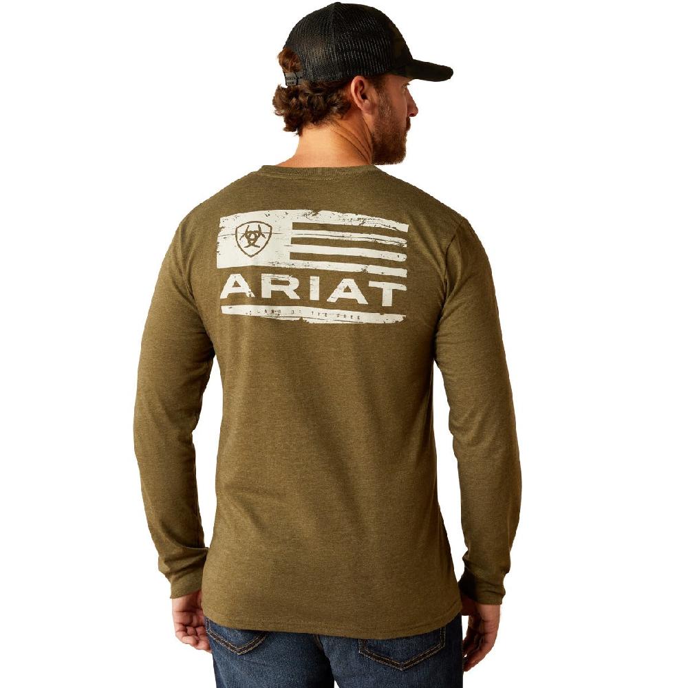 Ariat Military Heather Boarded LOTF Hex Men's Long Sleeve T-Shirt 10053989