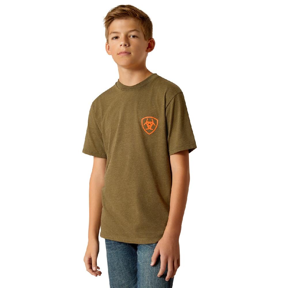 Ariat Military Heather Kids Ariat Grain Flag Short Sleeve T-Shirt 10052579