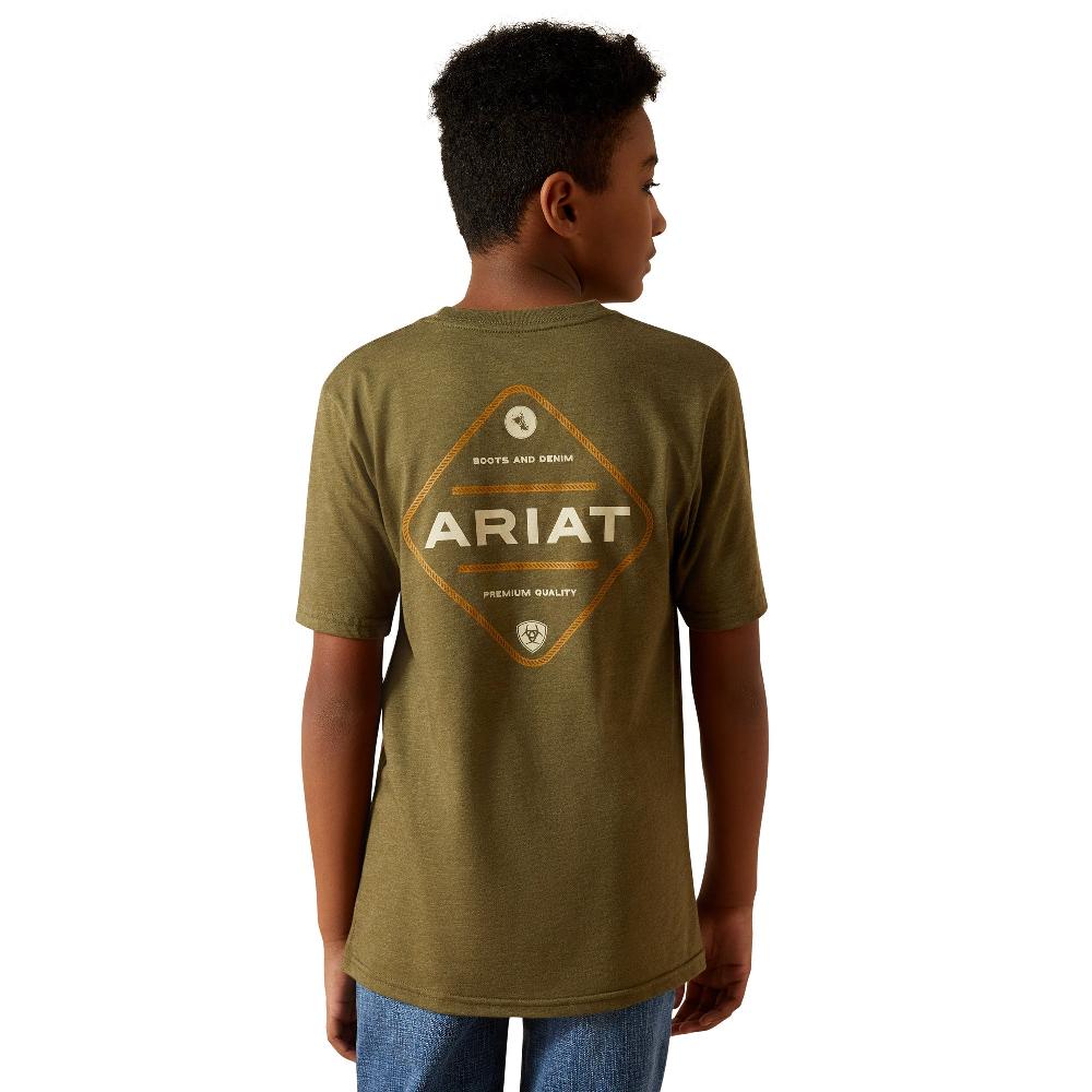 Ariat Military Heather Roped Diamond Boys' T-Shirt 10062410