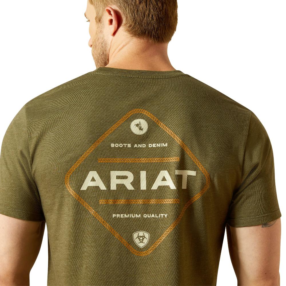 Ariat Military Heather Roped Diamond Men's Short Sleeve T-Shirt 10062414