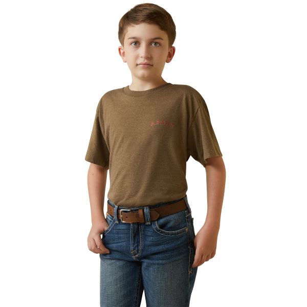 Ariat Mocha Heather Farm Truck Kid's T-Shirt 10044751