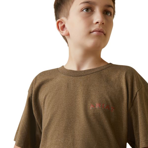 Ariat Mocha Heather Farm Truck Kid's T-Shirt 10044751