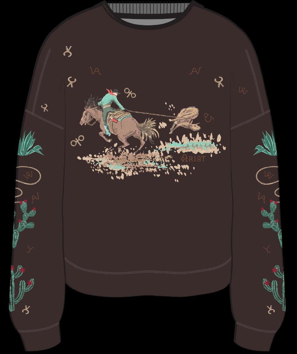 Ariat Mole Brown Riata Women's Sweatshirt 10052608