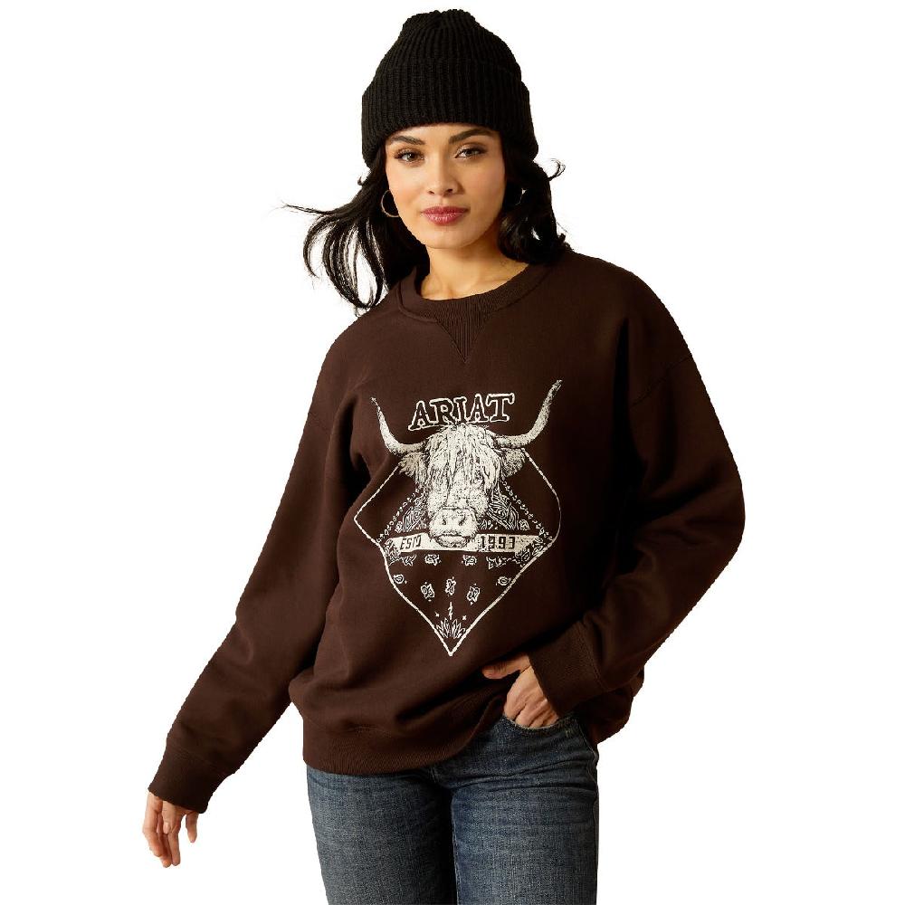 Ariat Mole Taurus Oversized Women's Crew Sweatshirt 10053960