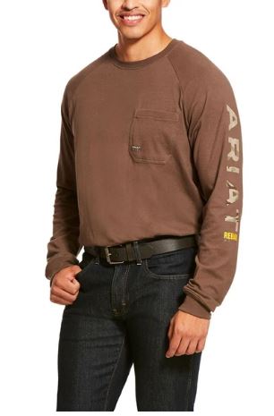 Ariat Moss Rebar Cottonstrong Graphic Long Sleeve T-Shirt 10027904
