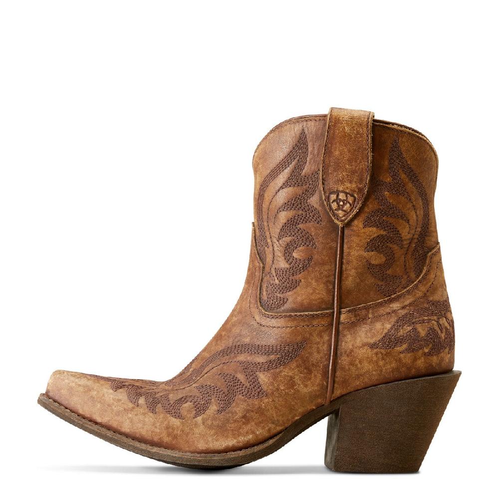Ariat Naturally Distressed Brown Chandler Women's 7 Inch Snip Toe Western Boots 10051170