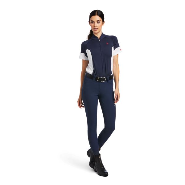 Ariat Navy Cambria Jersey Women's 1/4 Zip Baselayer Top 10022181