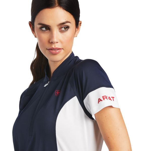 Ariat Navy Cambria Jersey Women's 1/4 Zip Baselayer Top 10022181