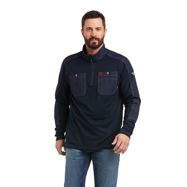Ariat Navy FR DuraLight 1/4 Zip Men's Work Shirt 10035378