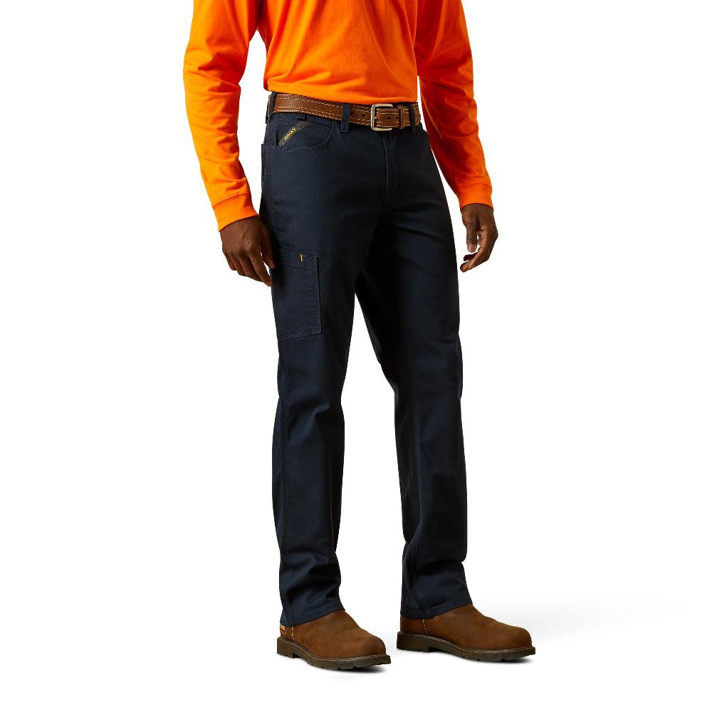 Ariat Navy Rebar M4 Low Rise DuraStretch Made Touch Stackable Straight Leg Men's Pants 10063785
