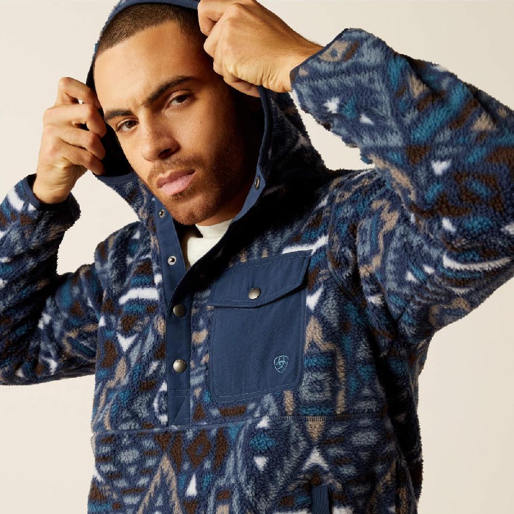 Ariat Navy Southwest Polar Beach Fleece Men's Hoodie 10052996