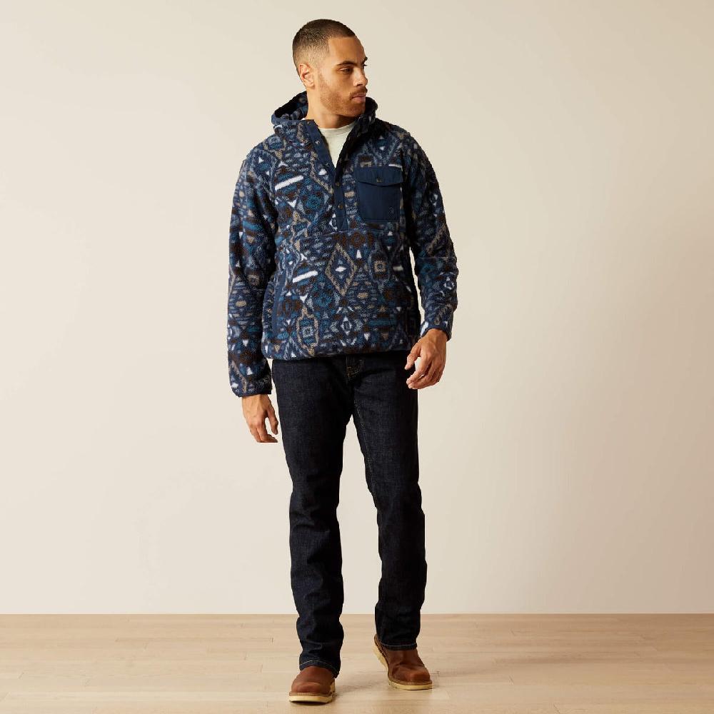 Ariat Navy Southwest Polar Beach Fleece Men's Hoodie 10052996