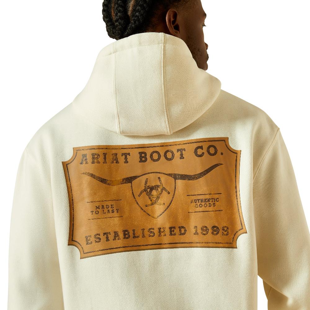 Ariat Oatmeal Shield Steerhead Men's Hoodie 10062499