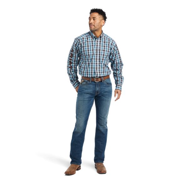 Ariat Ocean Depth Pro Series Team Cade Men's Classic Fit Plaid Shirt 10042361