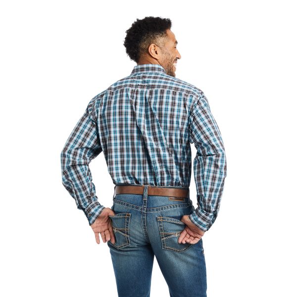 Ariat Ocean Depth Pro Series Team Cade Men's Classic Fit Plaid Shirt 10042361