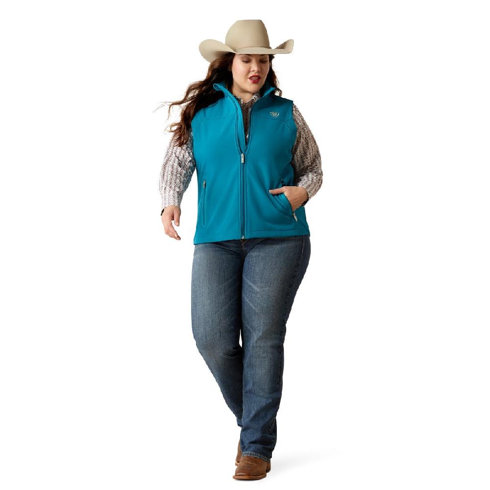 Ariat Ocean Depths/Retro Ranch Print New Team Women's Stand Collar Softshell Vest 10052787