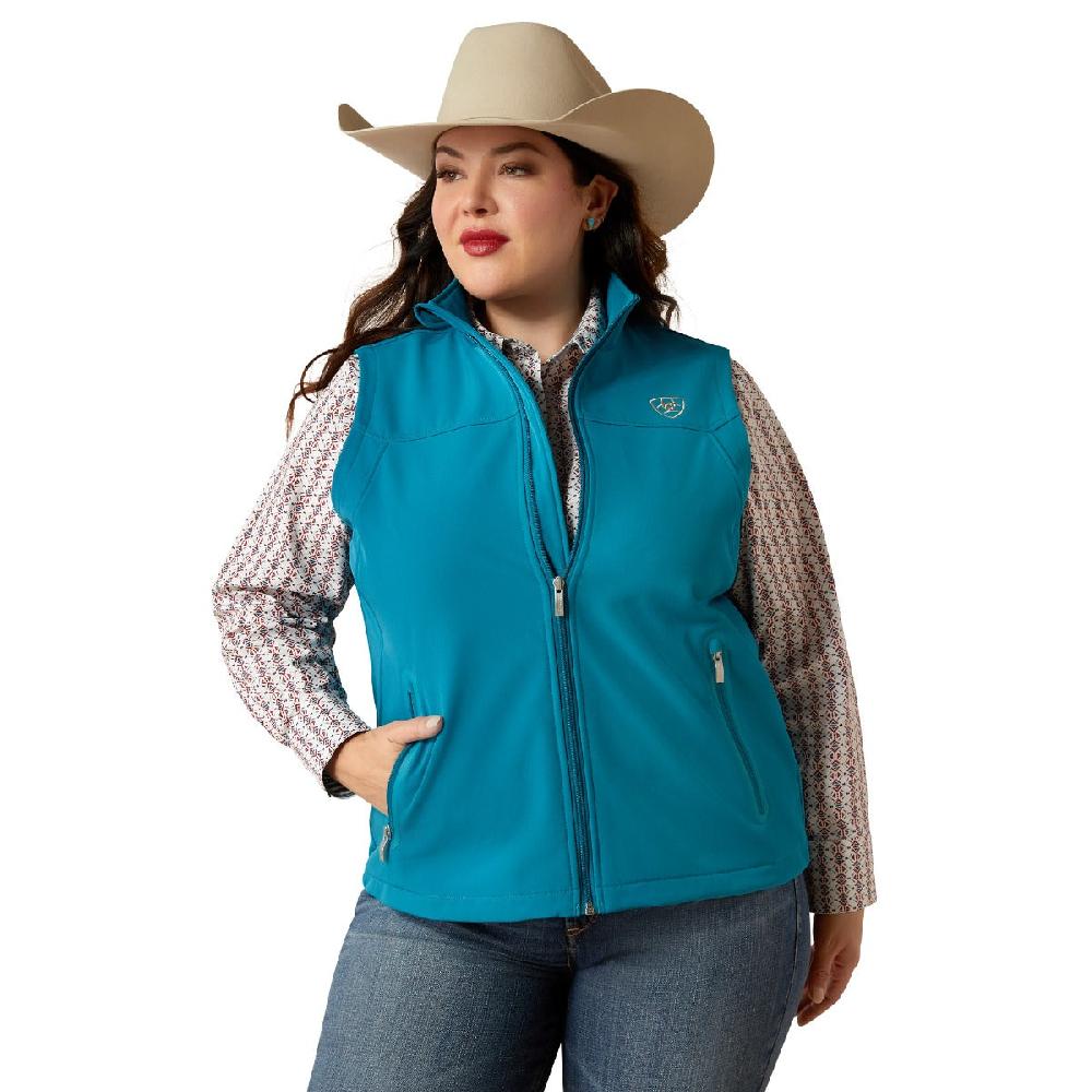 Ariat Ocean Depths/Retro Ranch Print New Team Women's Stand Collar Softshell Vest 10052787