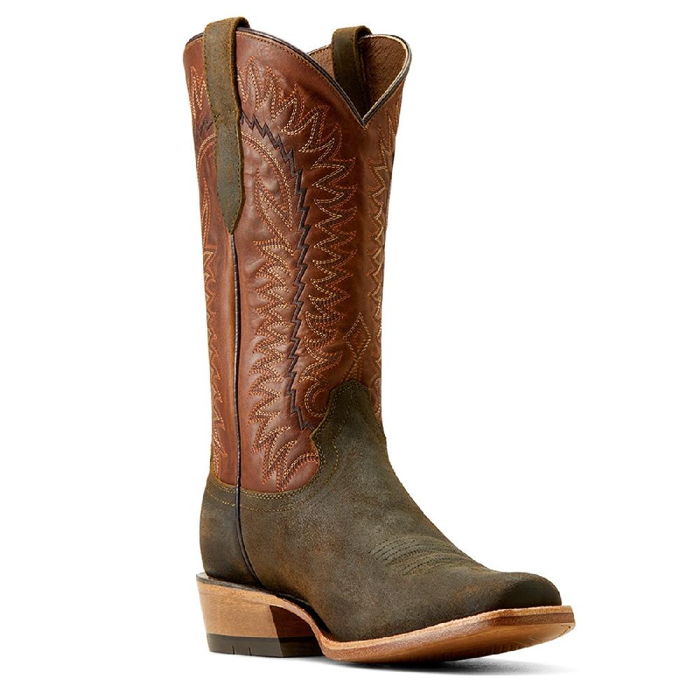 Ariat Olive Roughout/Copper Crunch Futurity Time Men's Cowboy Boots 10047717