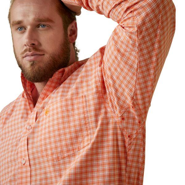 Ariat Orange Plaid Pro Series Matias Classic Fit Men's Shirt 10044976
