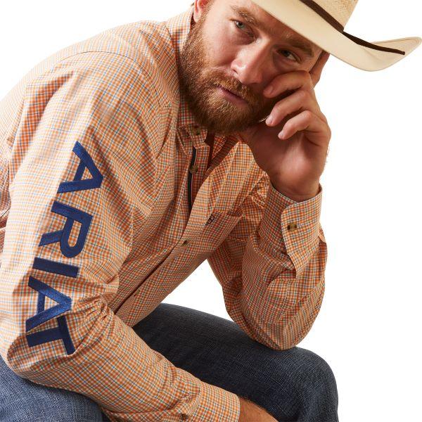 Ariat Orange Pro Series Team Shay Men's Fitted Shirt 10043797