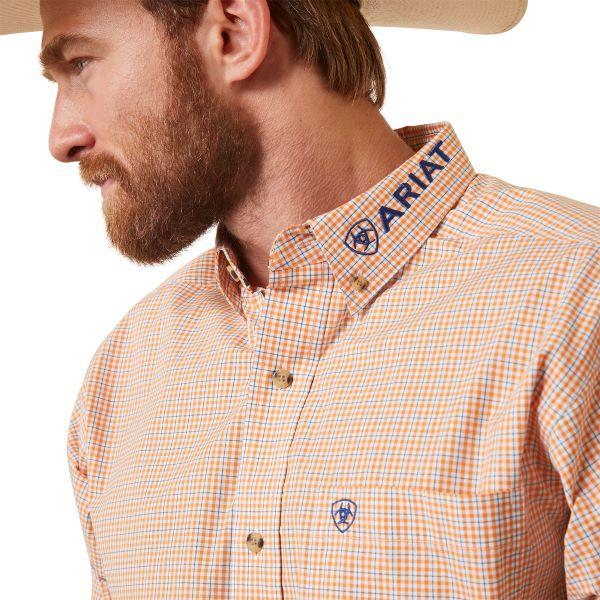 Ariat Orange Pro Series Team Shay Men's Fitted Shirt 10043797