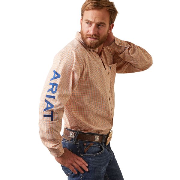 Ariat Orange Pro Series Team Shay Men's Fitted Shirt 10043797