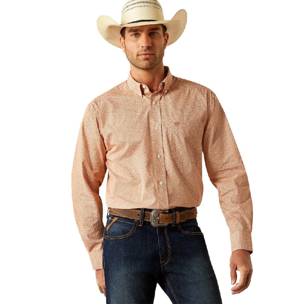 Ariat Orange Wrinkle Free Men's Brysen Classic Fit Longsleeve Button Front Shirt 10054661