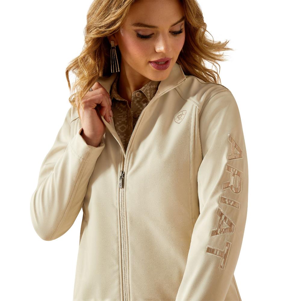 Ariat Oyster Grey/Dune Logo Softshell Women's Jacket 10062306