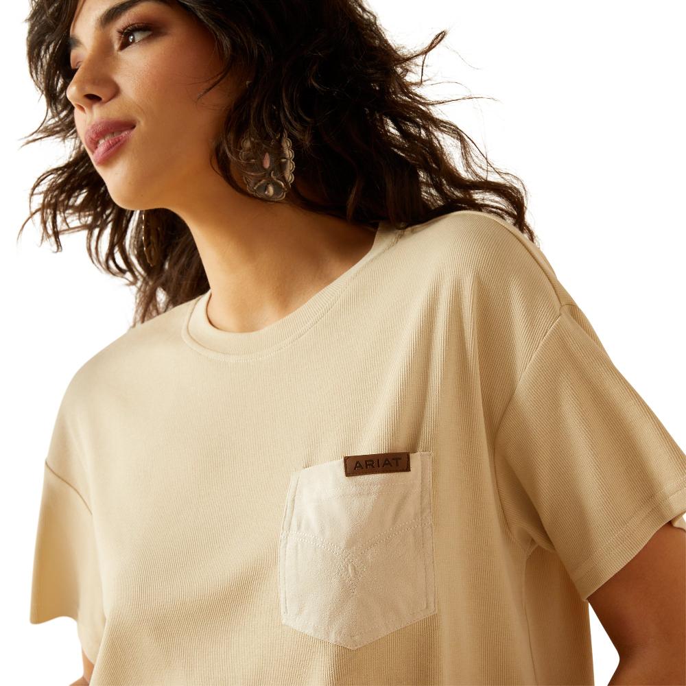 Ariat Oyster Grey Patron Women's Short Sleeve Top 10062915