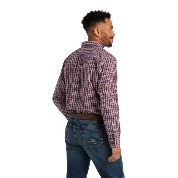 Ariat Pomegranate Pro Series Team Waylen Mens Classic Fit Shirt 10038082