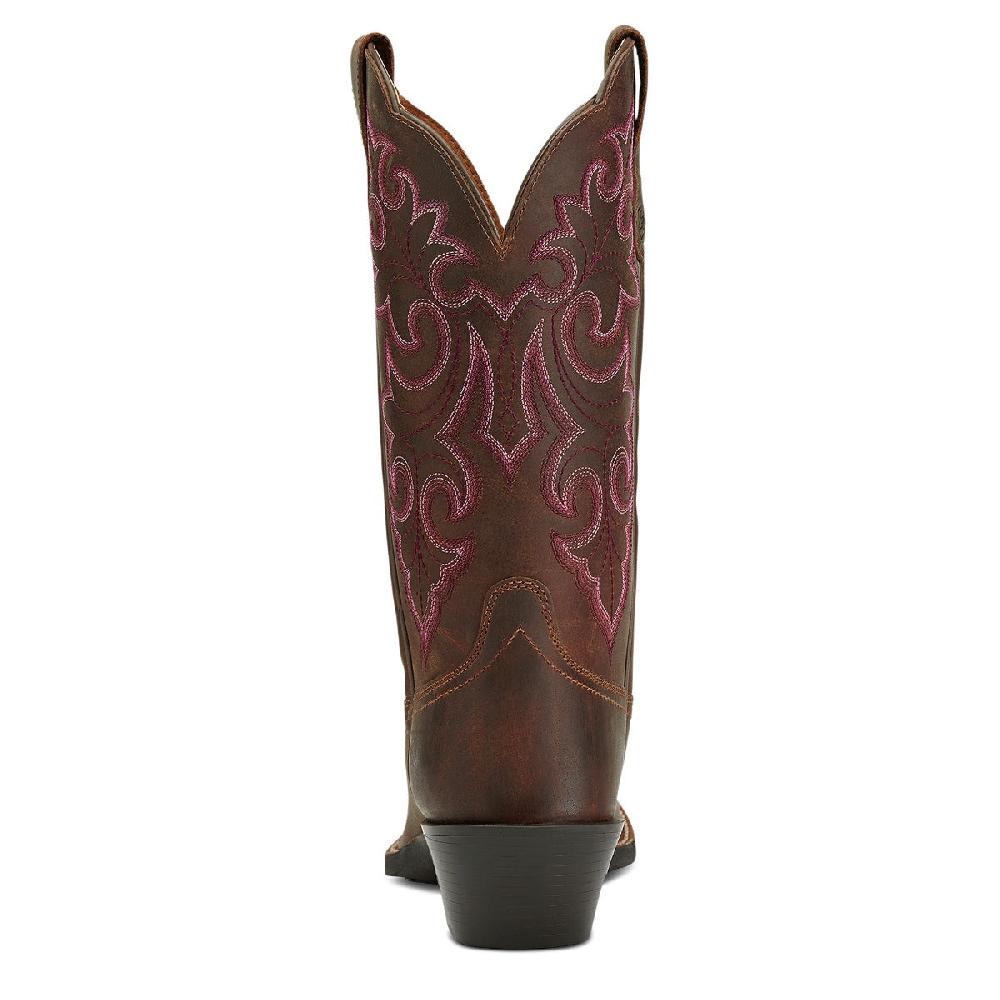 Ariat Powder Brown Round Up 11inch Contrast Stitched Shaft Square Toe Women's Western Boots 10014172