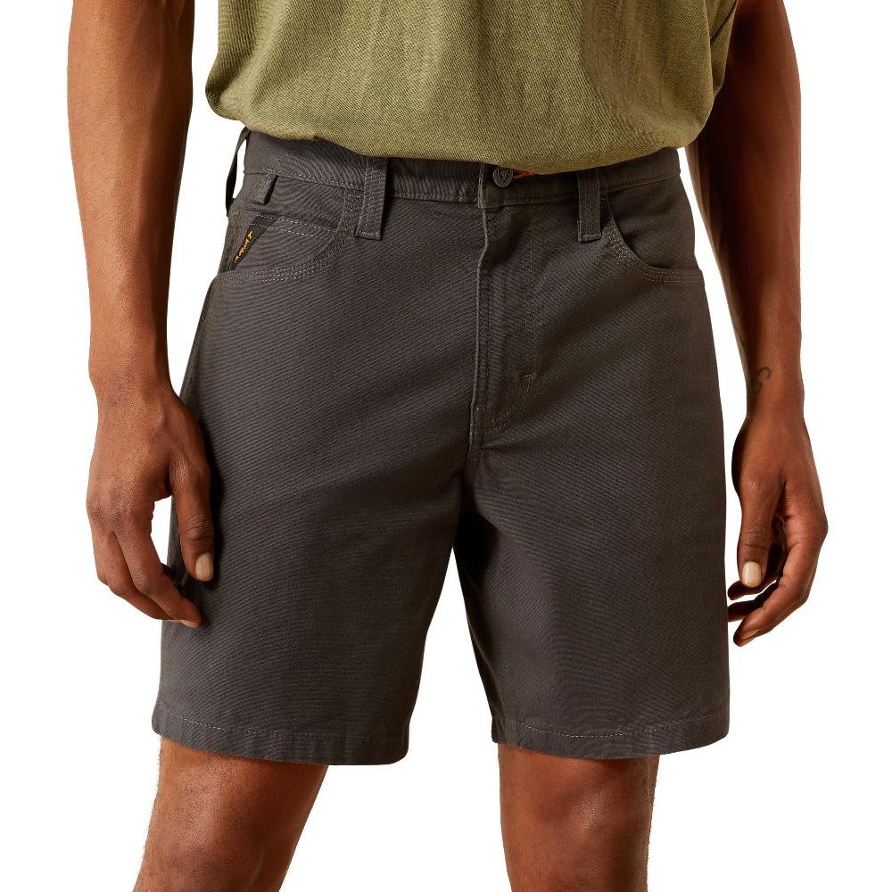 Ariat Rebar Grey DuraStretch Men's Made Tough 8 inch Shorts 10058729