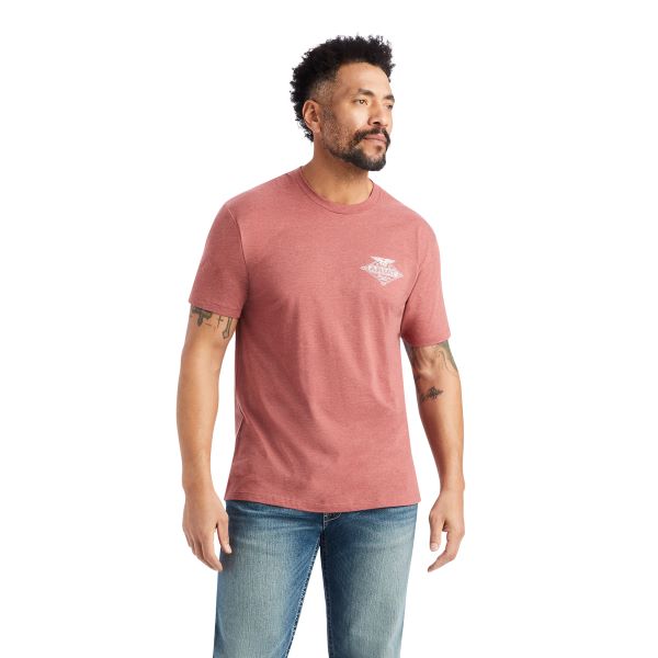 Ariat Red Clay Heather Work Eagle Mens T-Shirt 10042644