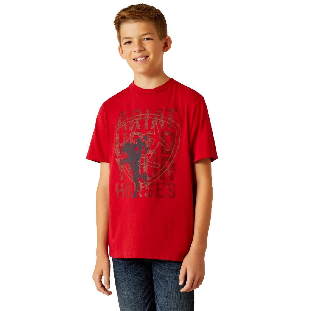 Ariat Red Hold Your Horses Kids T-Shirt 10052578