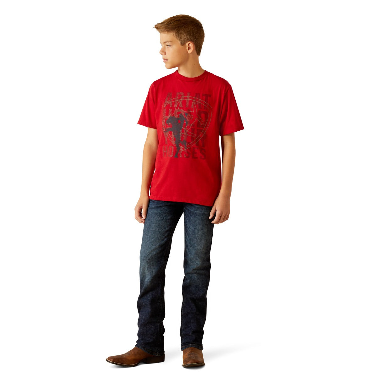 Ariat Red Hold Your Horses Kids T-Shirt 10052578