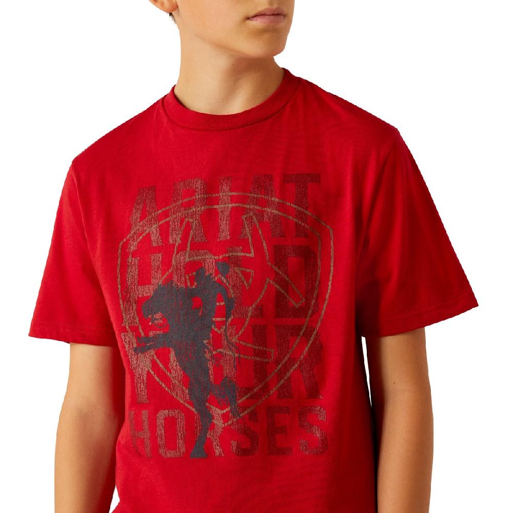 Ariat Red Hold Your Horses Kids T-Shirt 10052578