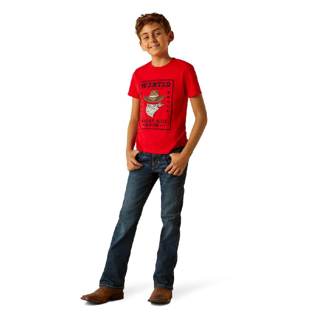 Ariat Red Wanted Ariat Boys Short Sleeve T-Shirt 10051429