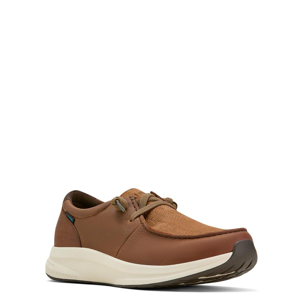 Ariat Reliable Brown/Tan Woven Emboss Buckeye Men's Waterproof Shoes 10061126