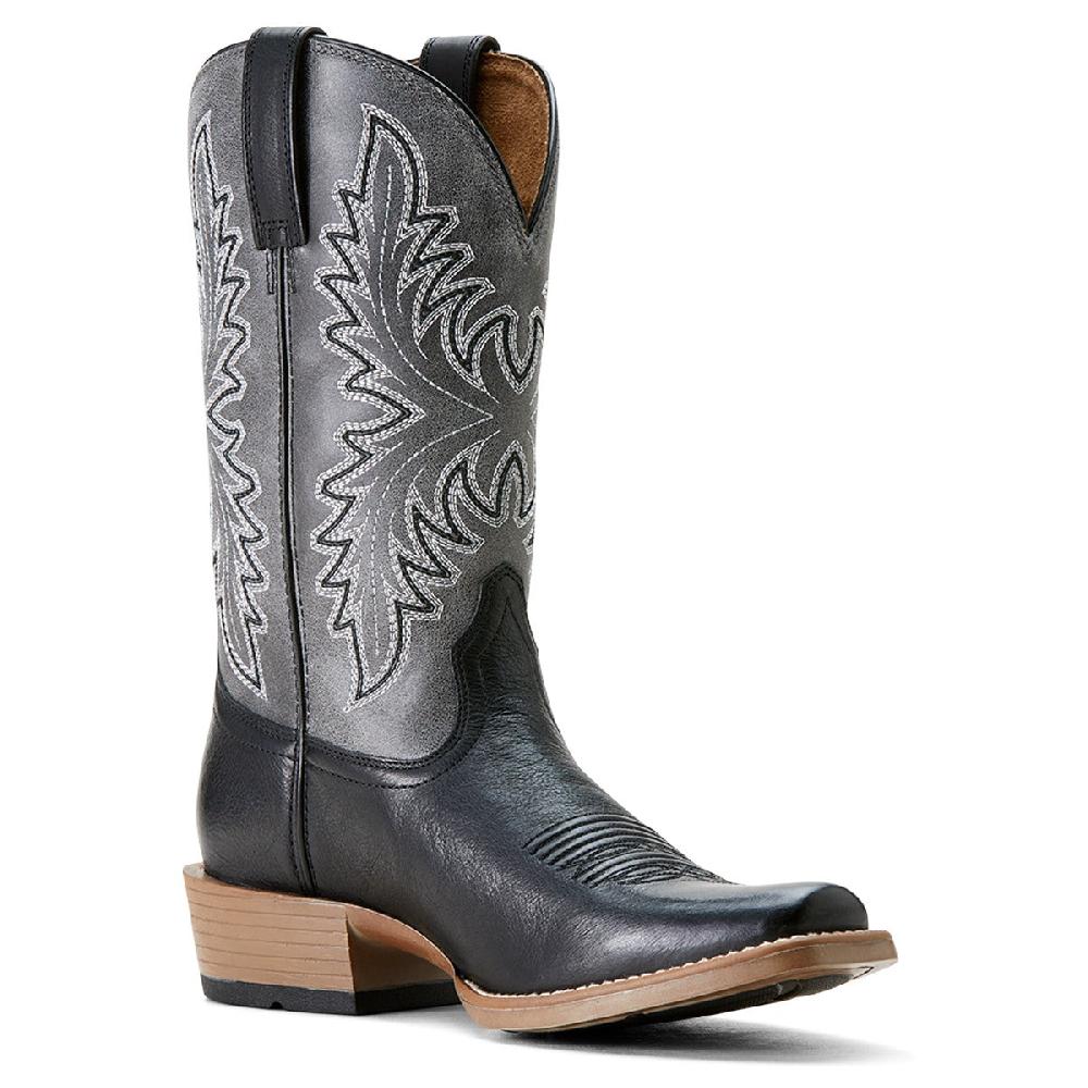 Ariat Renegade Black/Titanium Men's 12 Inch Narrow Cutter Toe Renegade Cowboy Boots 10053695