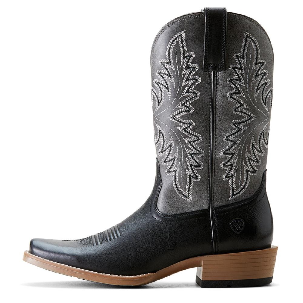 Ariat Renegade Black/Titanium Men's 12 Inch Narrow Cutter Toe Renegade Cowboy Boots 10053695
