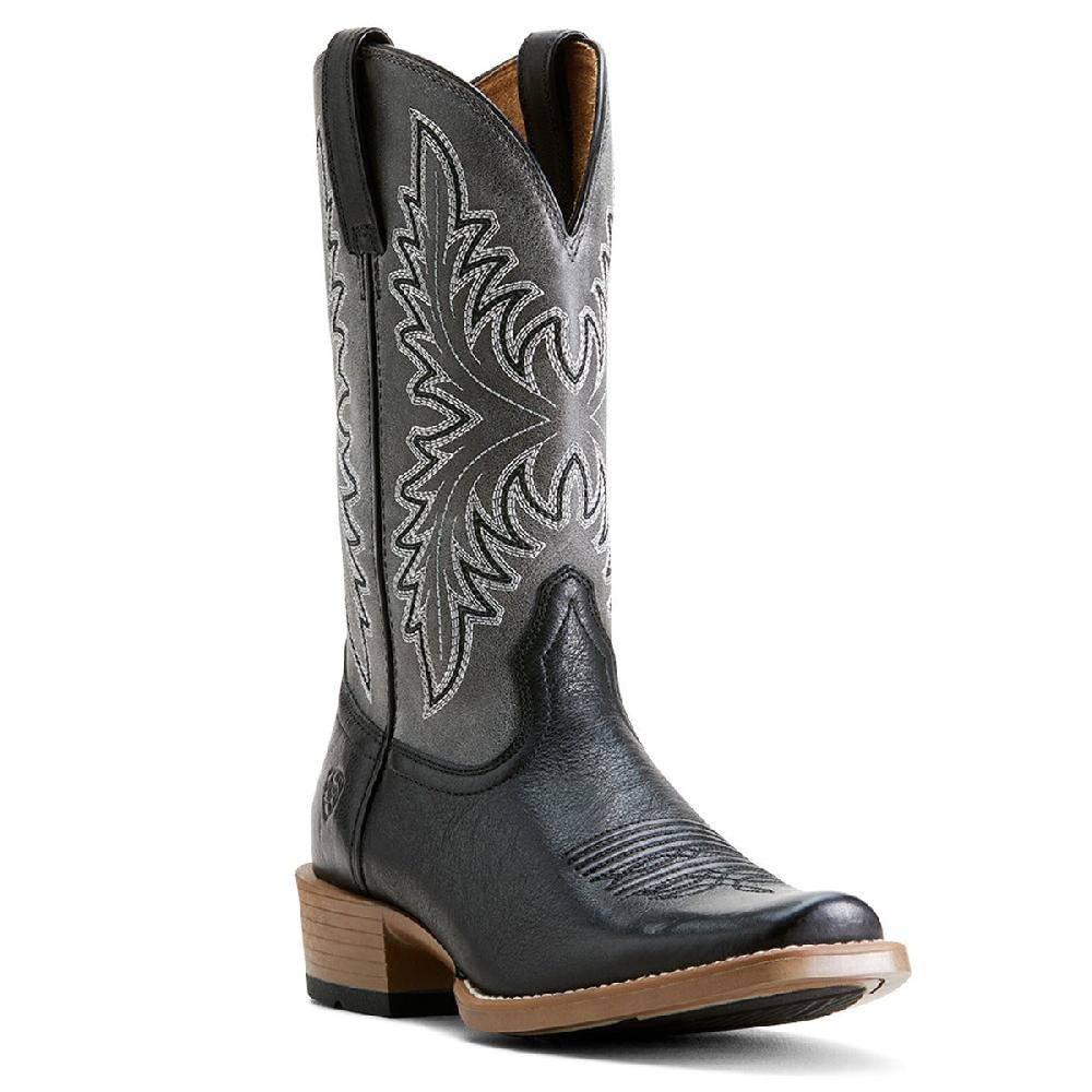 Ariat Renegade Black/Titanium Men's 12 inch Narrow Cutter Toe Renegade Cowboy Boots 10053695