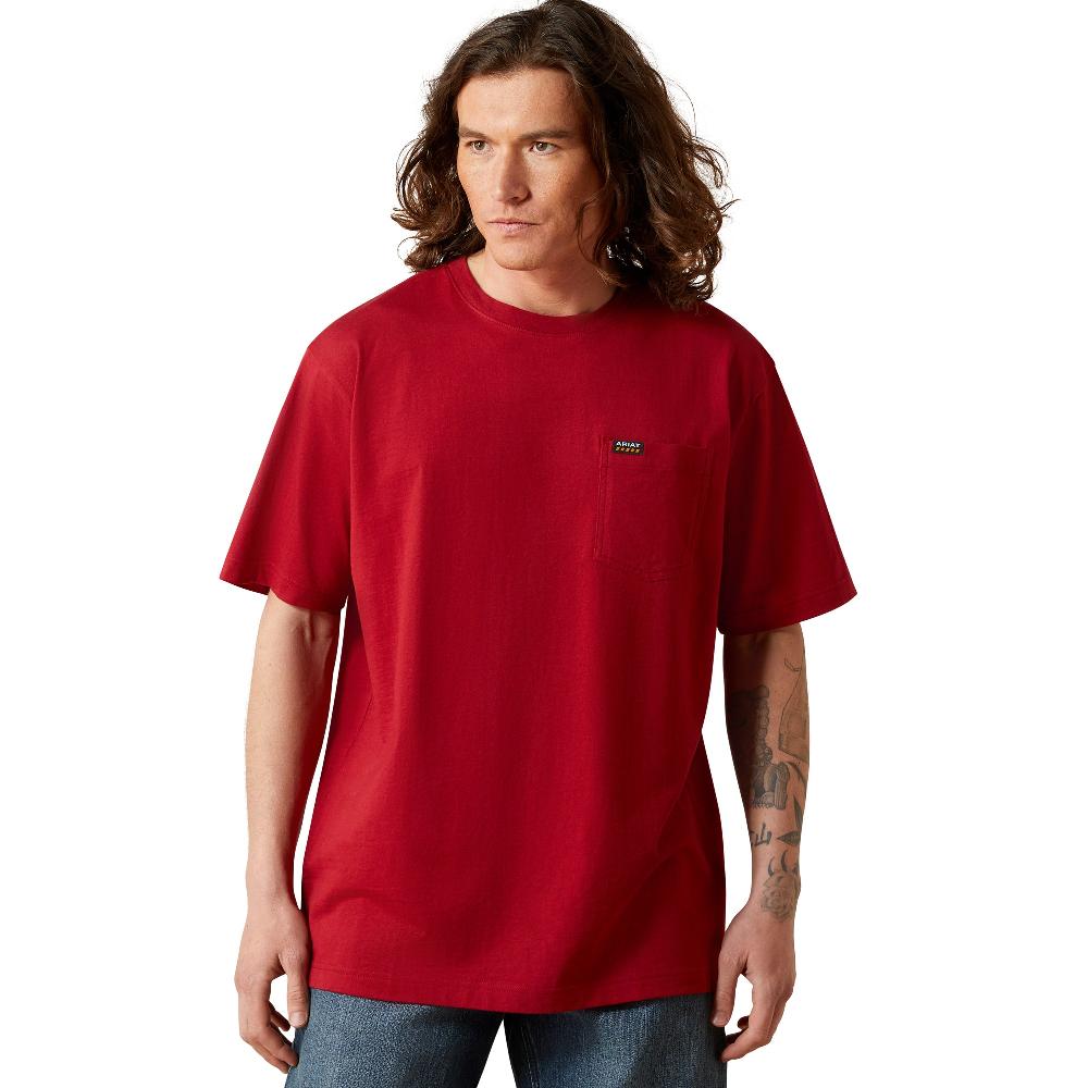 Ariat Rio Red Rebar Cotton Strong Men's Standard Pocket T-Shirt 10064014