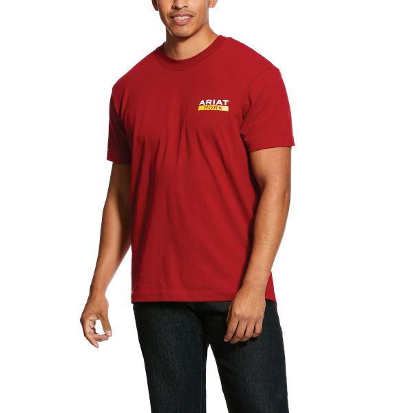 Ariat Rio Red Rebar Cotton Strong Roughneck Mens Graphic T-Shirt 10030302