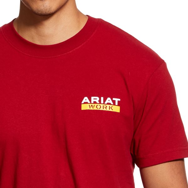 Ariat Rio Red Rebar Cotton Strong Roughneck Mens Graphic T-Shirt 10030302