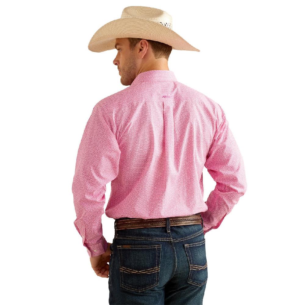 Ariat Rose Violet Men's Collared Wrinkle Free Oden Classic Fit Long Sleeve Button Down Shirt 10050529