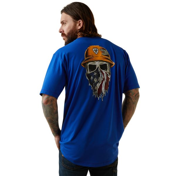 Ariat Royal Blue Heather Rebar Workman Born For This Men's T-Shirt 10043692
